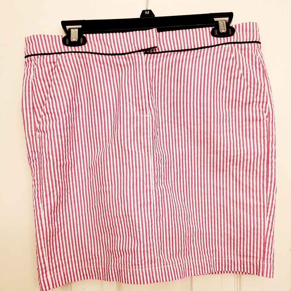 Tommy Hilfiger Size 6 Pink White Striped Skirt